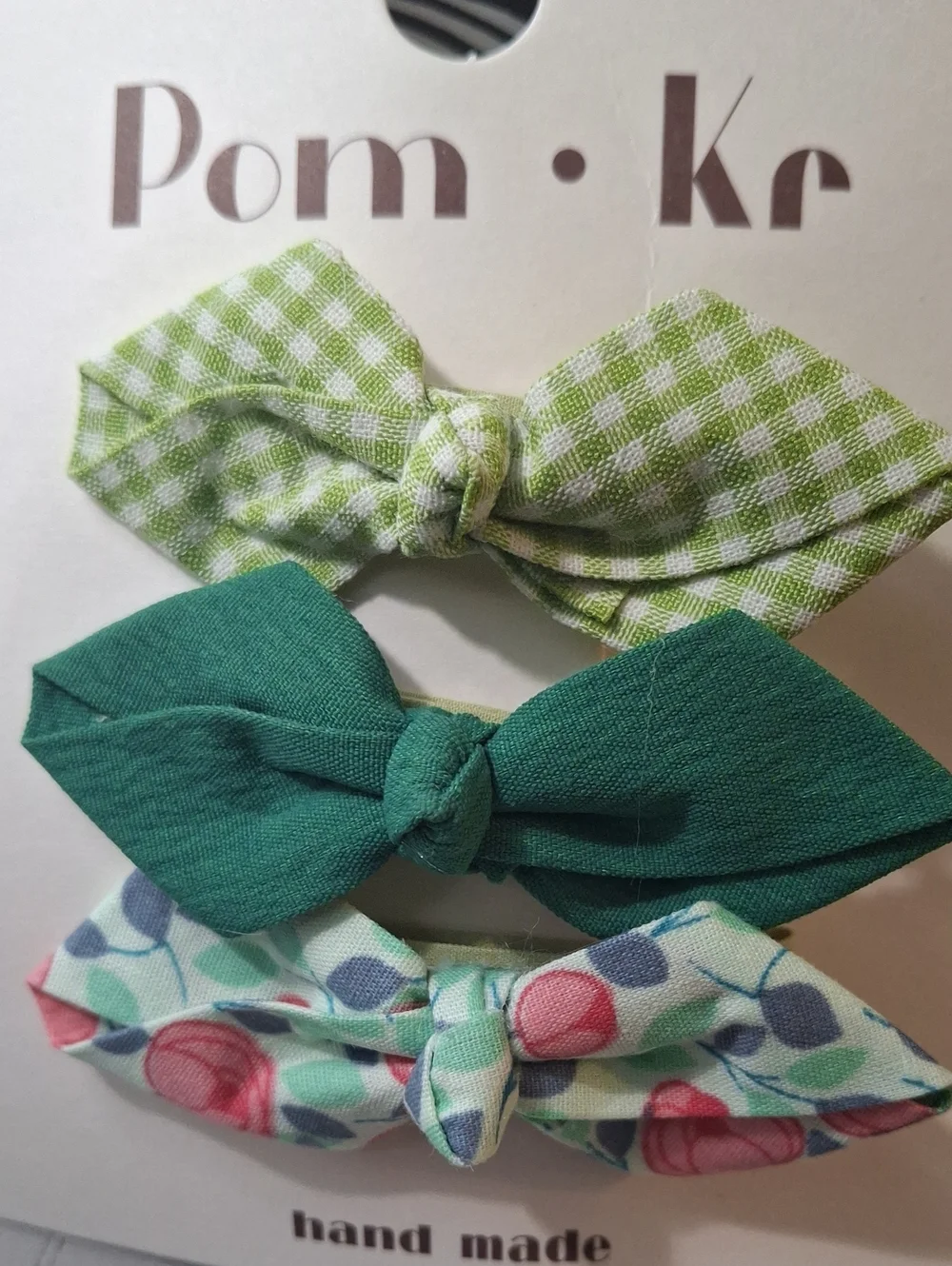 Pom•Kr Kids Green Hair Bow Set